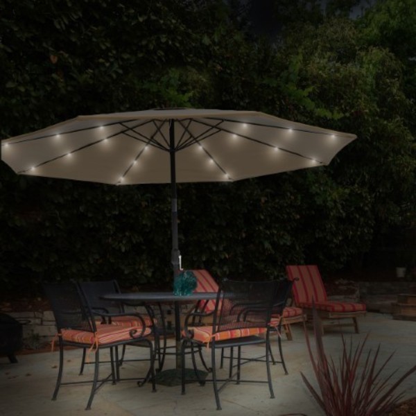 Nature Spring Nature Spring 10 Foot Patio Umbrella LED Lights, Sand 221496AGP